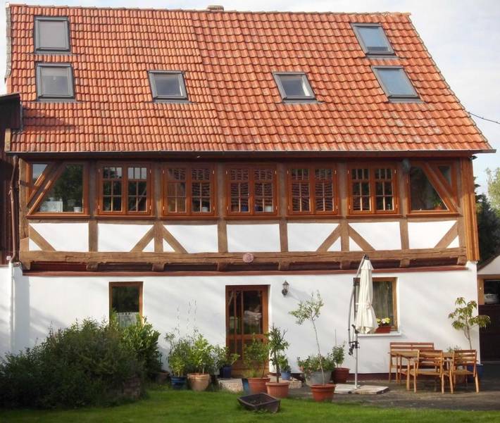 Ferienwohnung für 2 Personen, mit Terrasse und Garten sowie Ausblick