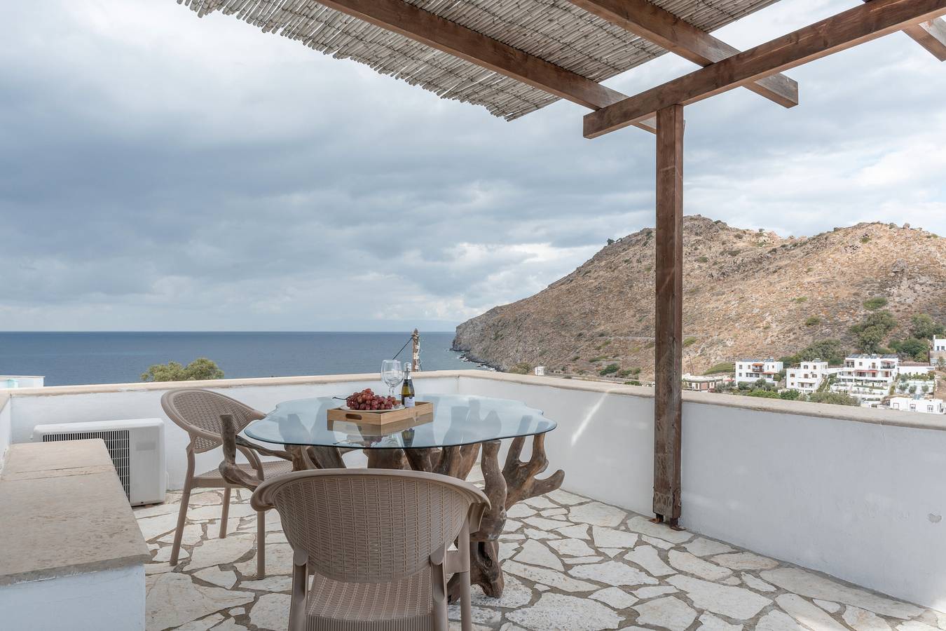 Chambre 'Double Vue sur Mer No 2' avec Vue sur Mer, Wi-Fi et Climatisation in Skala (Patmos), Dodécanèse
