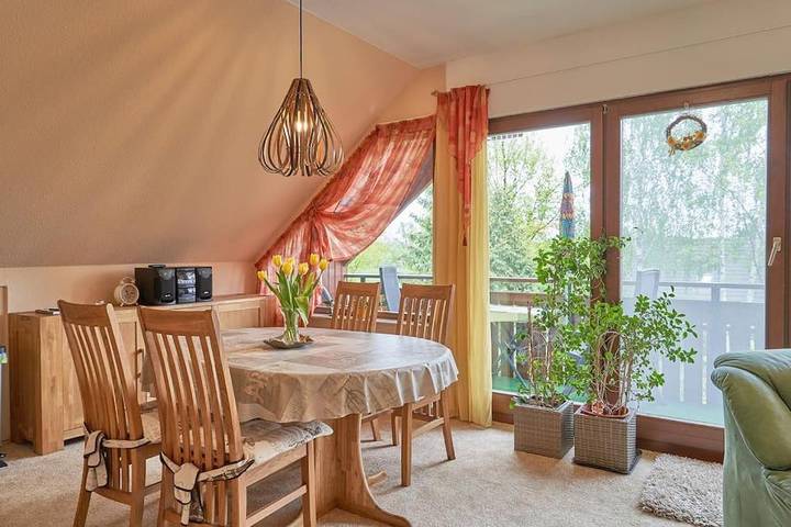 Ferienwohnung für 4 Personen, mit Balkon und Terrasse sowie Ausblick