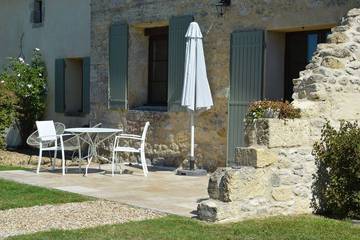 Gîte pour 2 personnes, avec terrasse ainsi que jardin et piscine, animaux acceptés à Montpeyroux