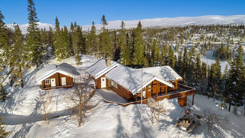 Feriehus for 10 personer, med terrasse og sauna, barnevennlig i Østlandet