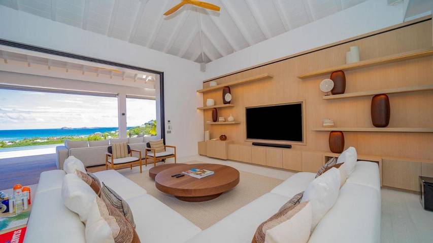 Casa de férias para 12 pessoas, com piscina e vista e ainda terraço, com animais de estimação em Saint-Barthélemy