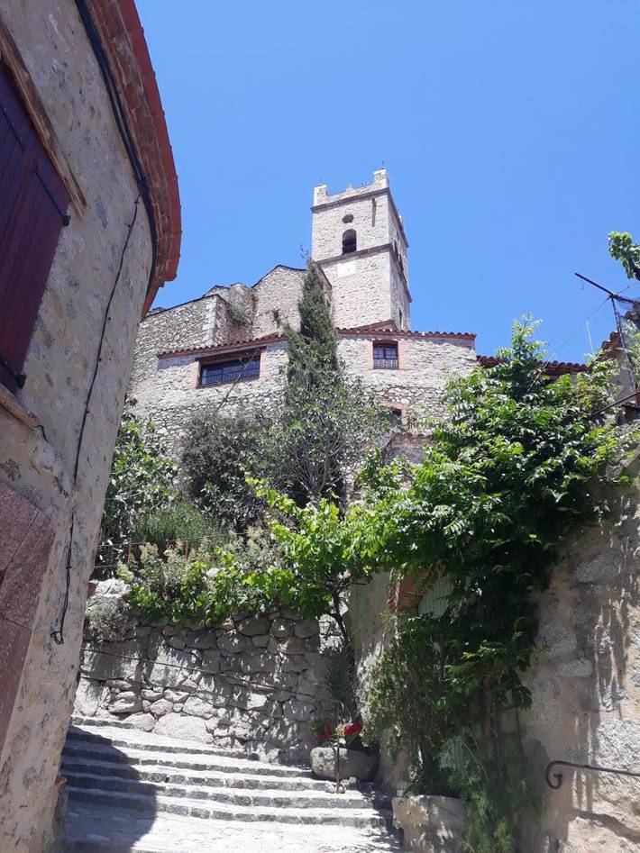La terrasse d'Eus in Eus, Région de Prades