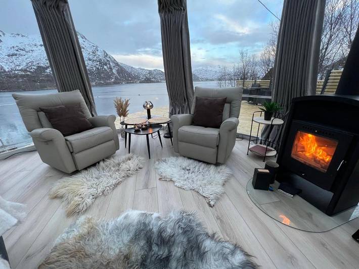 Bungalow für 2 Personen, mit Seeblick und Garten sowie Ausblick in Norwegen - 2