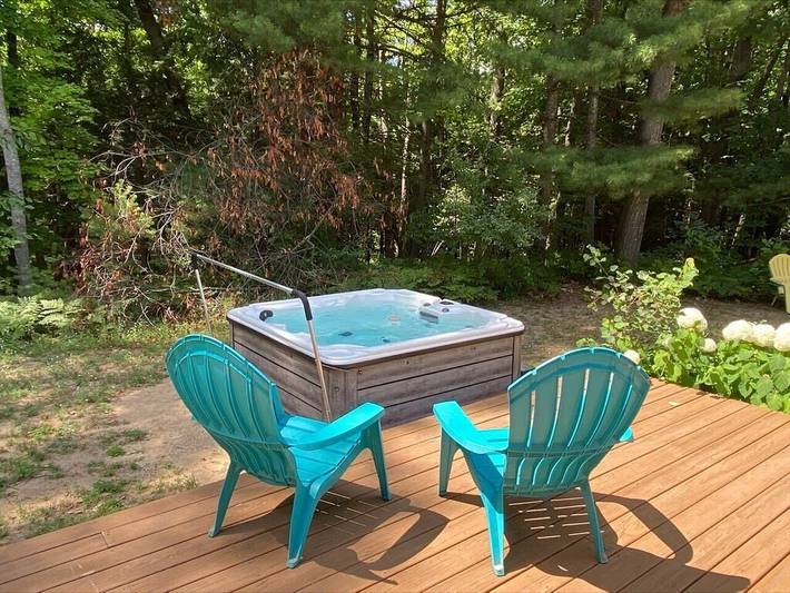 Vacation house for 11 people, with yard and hot tub as well as balcony, with pets in Michigan