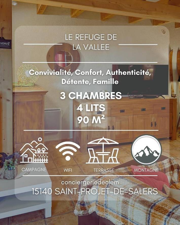 Location de vacances pour 6 personnes, avec vue et jardin à Saint-Projet-de-Salers - 2