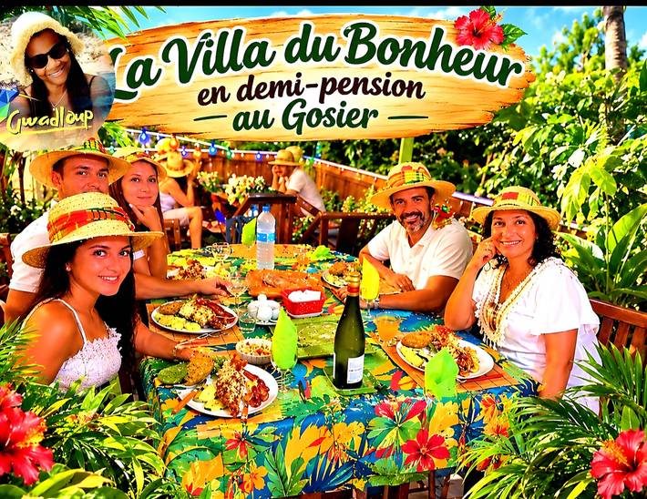Chambre d'hôte en demi pension à la villa du bonheur in Cocoyer, Le Gosier