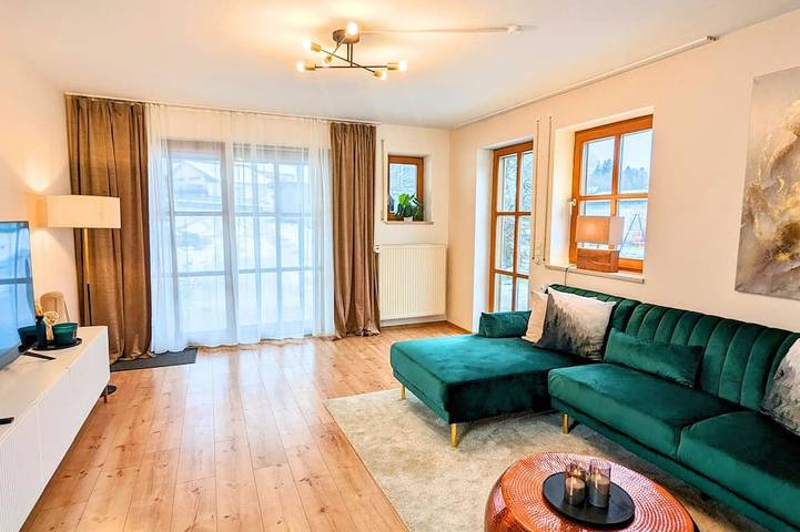 Ferienwohnung für 6 Personen, mit Terrasse und Sauna sowie Garten in Grafenau