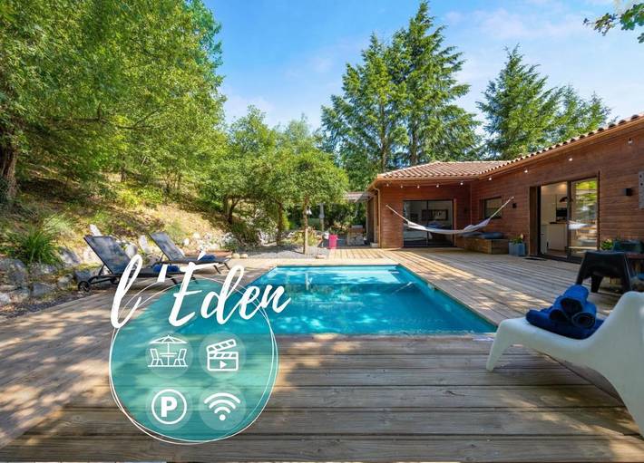 Maison de vacances pour 9 personnes, avec piscine et jardin