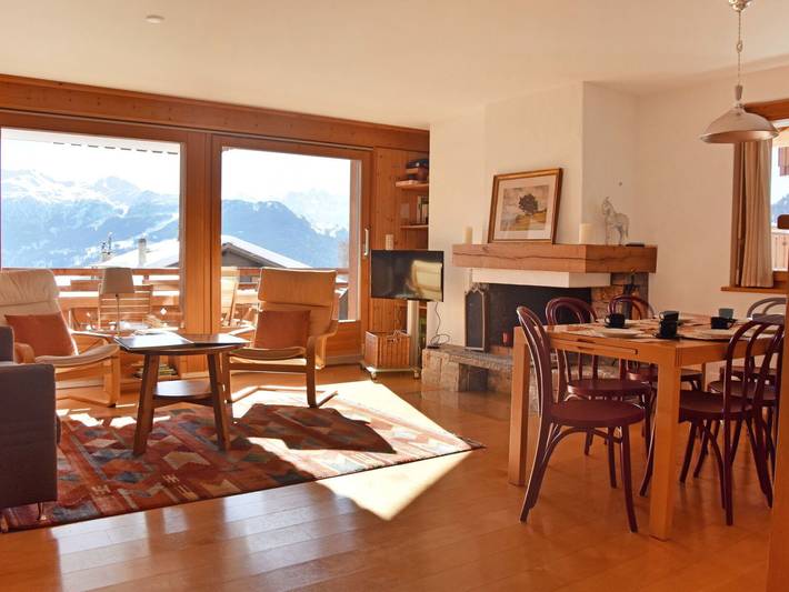 Apartamento para 6 personas, con balcón en Verbier