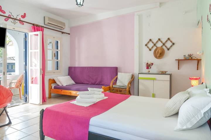 Studio für 3 Personen, mit Balkon