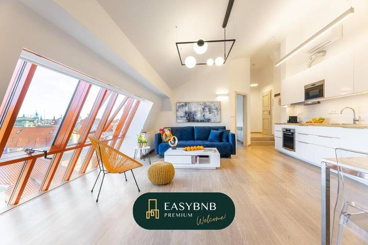 Loft dla 2 osób, z widok w Praga