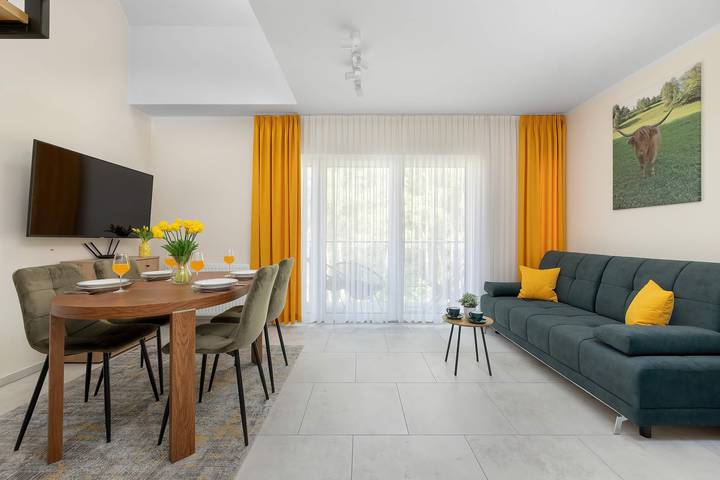 Apartament wakacyjny dla 4 osób, z Ogród w Niechorze