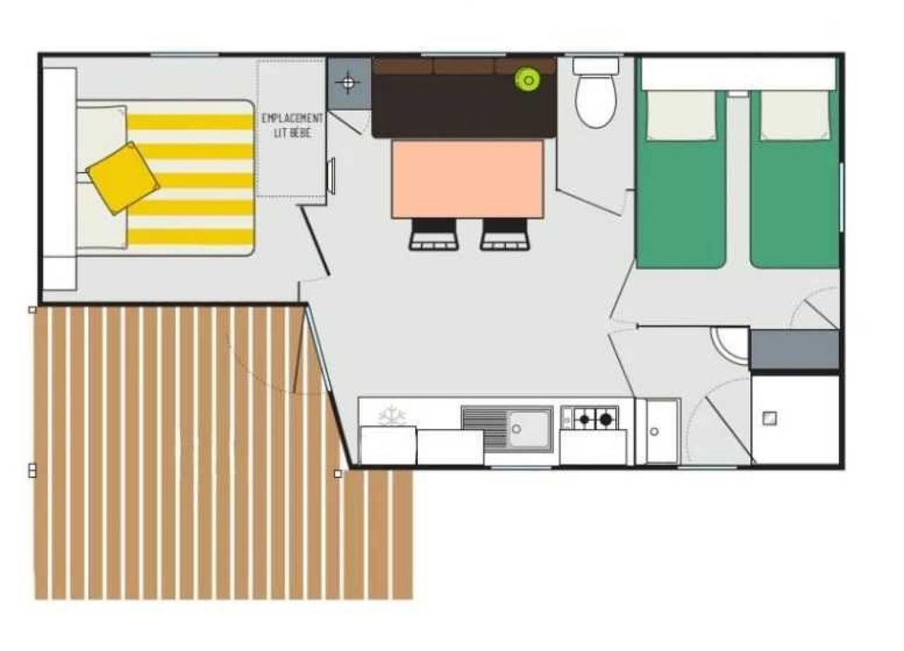 Zecamping familial piscine couverte animaux acceptés locatif Tv 23m2 in Saint-Georges-d'Oléron, Côte de Beauté