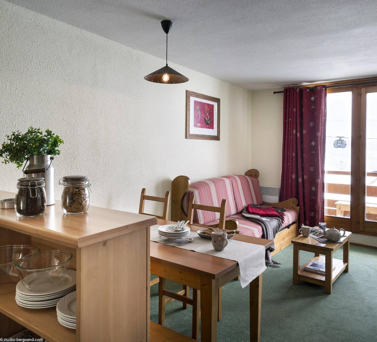 Ganze Wohnung, Résidence le Cheval Blanc - 2-Zimmer-Holzhütte für 6 Personen (Privileg) in Val Thorens, Les Trois Vallées