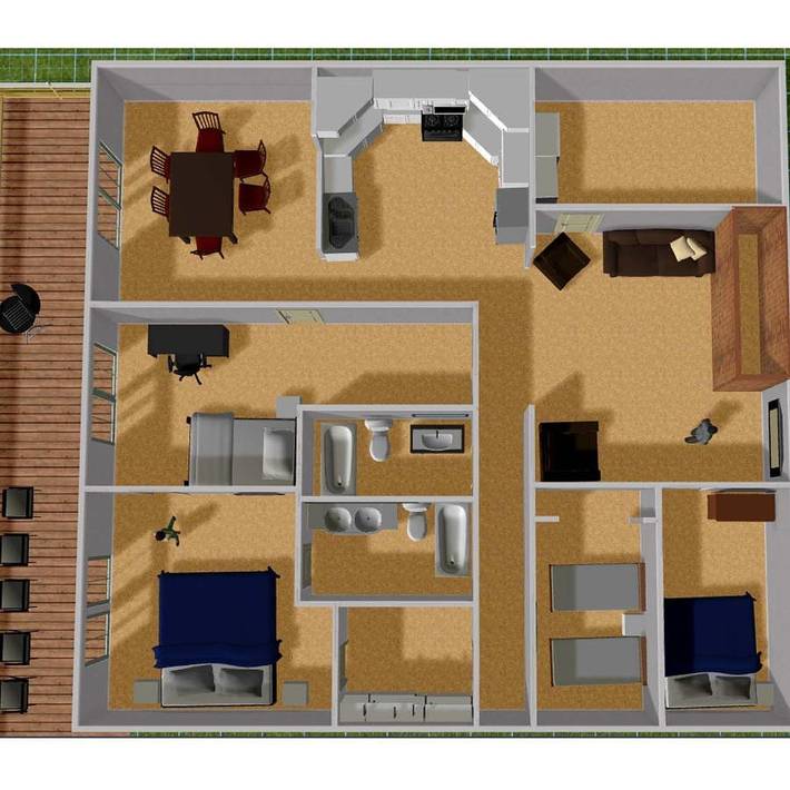 Apartamento de vacaciones para 8 personas, con balcón - 1