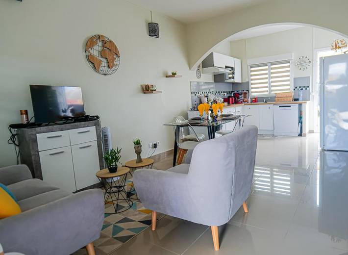 Location de vacances pour 4 personnes, avec jardin et terrasse dans Saint-Louis (Marie-Galante)