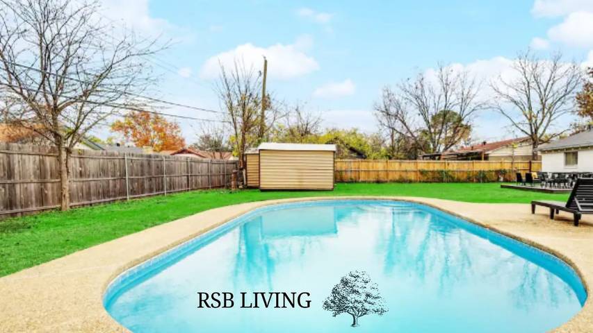 Vacation rental for 9 people, with pool and yard, with pets in Tarrant County