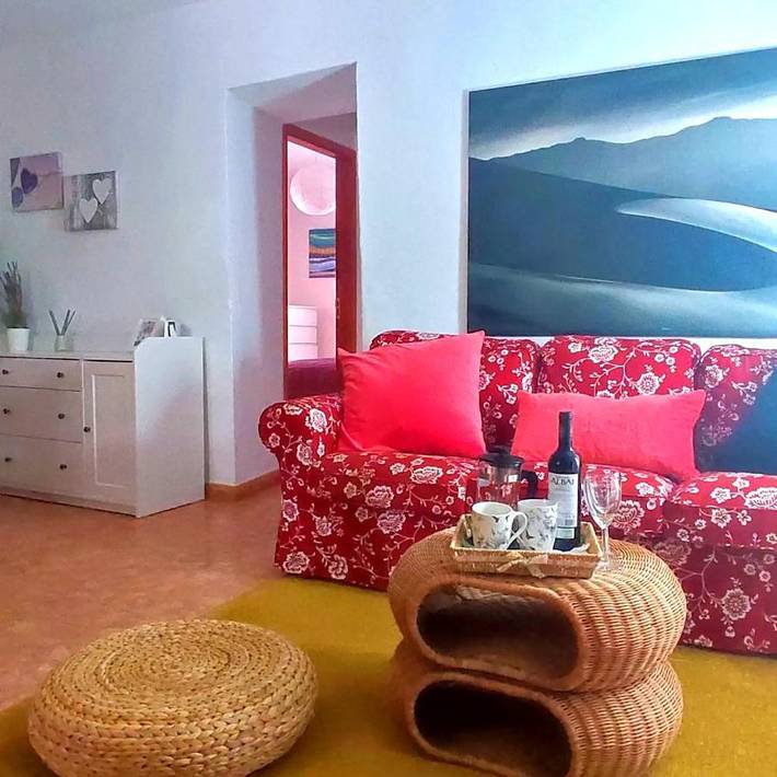 Casa de vacaciones para 4 personas, con jardín y vistas en El Hierro