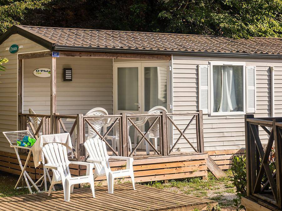 Camping Green Park - Mobilhome 6 personnes - Comfort | 2 Ch. | 4/6 Pers. | Terrasse simple | Clim. | Tv in Cagnes-sur-Mer, Région de Cannes
