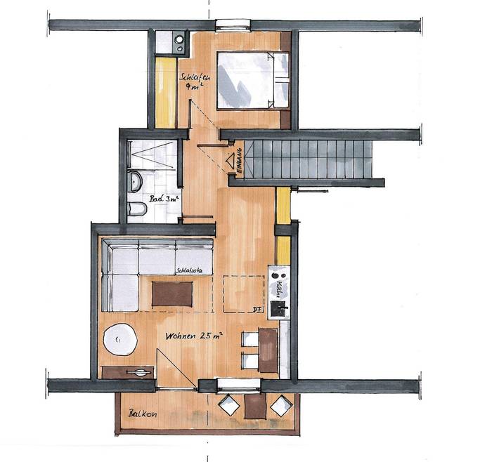 Ferienwohnung für 4 Personen, mit Balkon in Saalbach-Hinterglemm-Leogang - 4