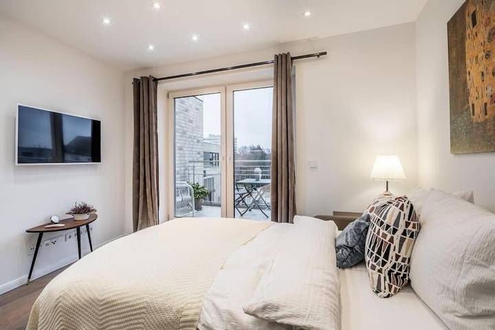 Ferienwohnung für 4 Personen, mit Balkon und Terrasse sowie Ausblick in Barmbek Hamburg - 3