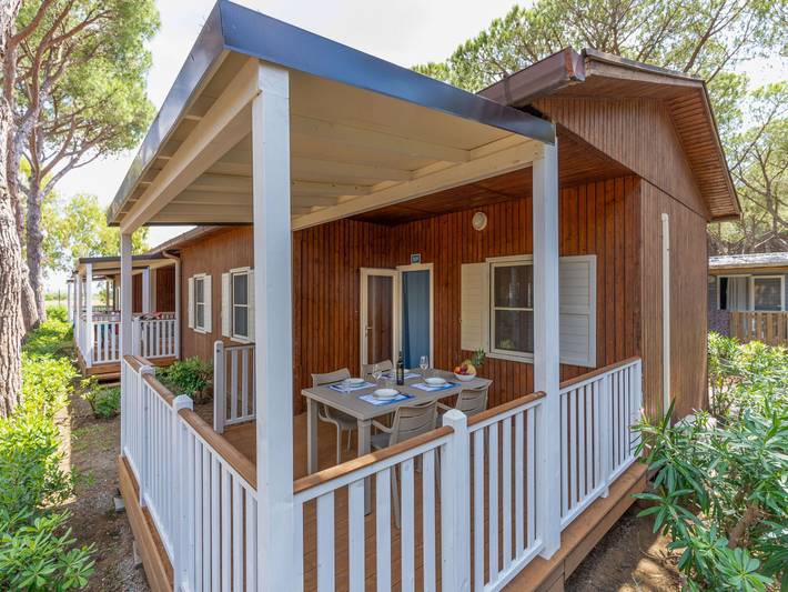 Glamping per 4 persone, con piscina e piscina per bambini nonché terrazza, con animali domestici in Maremma