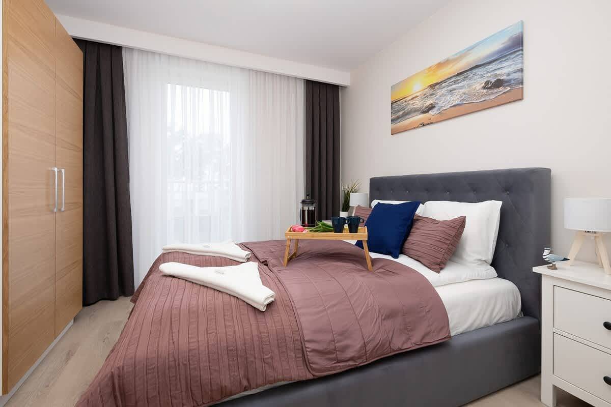 Cały apartament, Apartment with Balcony | Pool, Gym, 100 m to the Beach in Rewal, Powiat gryficki