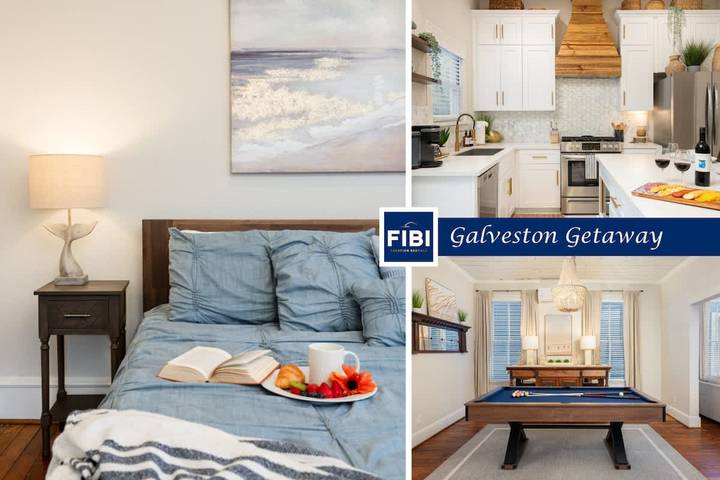 Vacation home for 13 people, with yard and terrace in Galveston