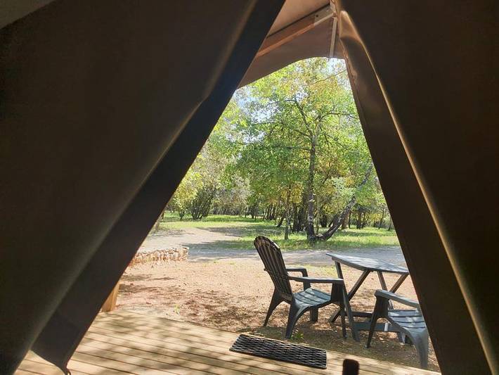 Camping Domaine De La Cigaliere - Wohnzelt auz holz 2 personen - Mini-Lodge (Unverbindliche Fotos: wird gerade eingerichtet) in Le Cannet-des-Maures, Draguignan Region