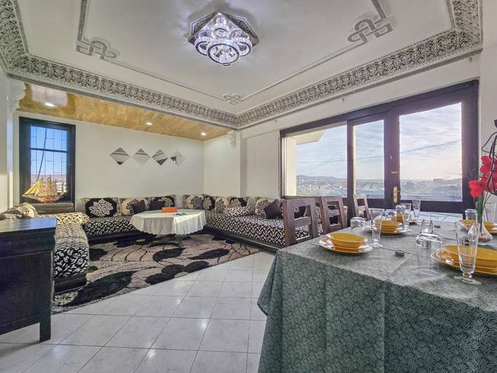 Location de vacances pour 4 personnes, avec balcon et vue à Agadir