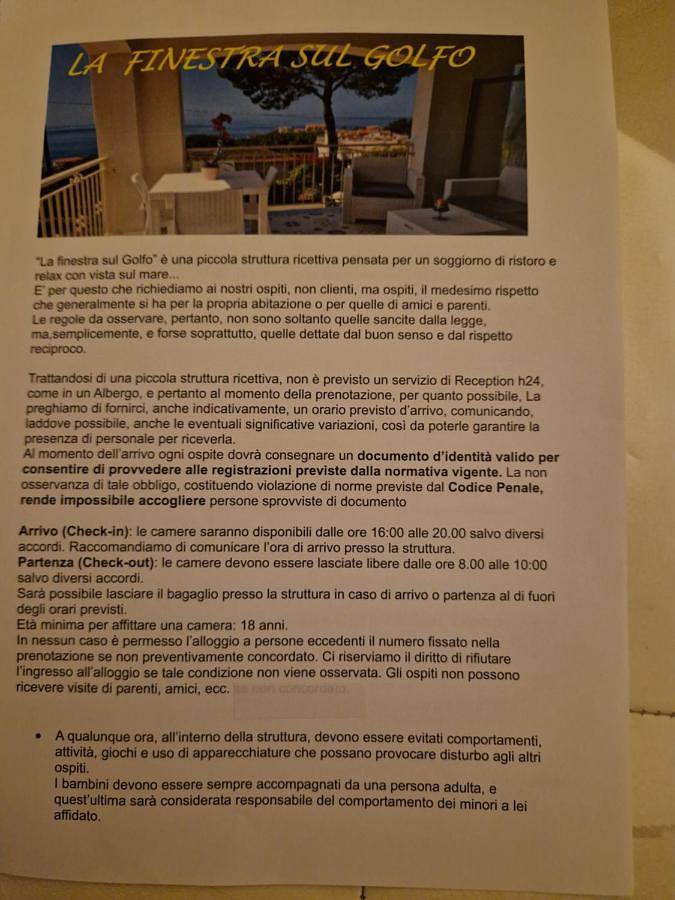 La finestra sul golfo in Villammare, Vibonati