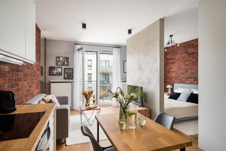 Loft dla 2 osób, z widok i taras w Warszawa