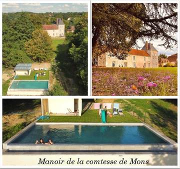Cottage pour 27 personnes, avec piscine ainsi que vue et jardin à Argenvilliers