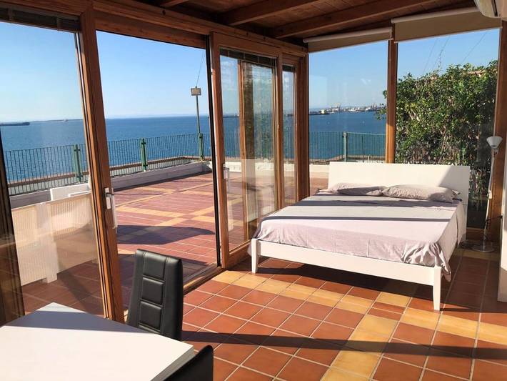 Ferienwohnung für 4 Personen, mit Terrasse und Garten sowie Ausblick