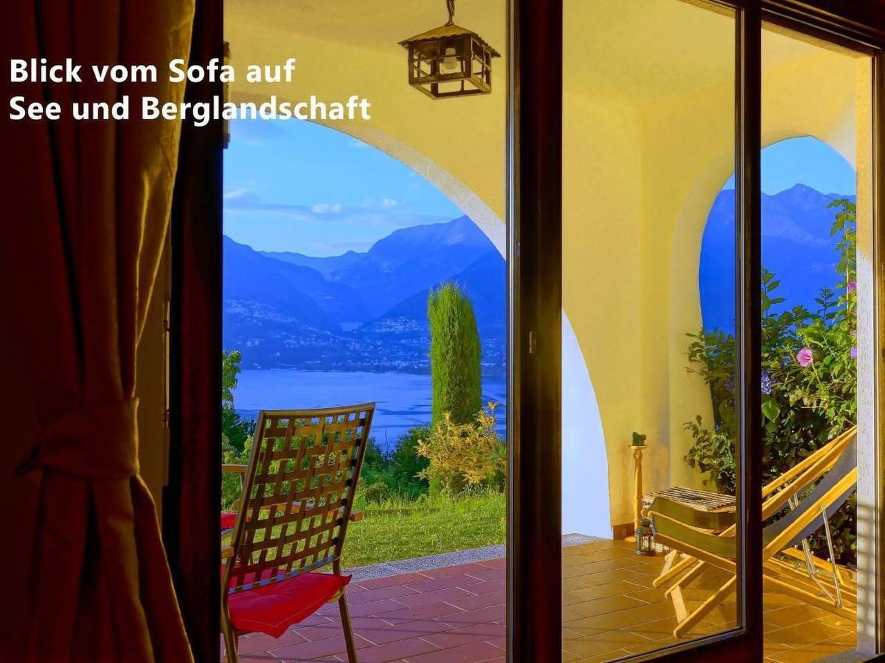 Ganze Wohnung, Studio mit Blick auf das Wasser in Piazzogna, Gambarogno