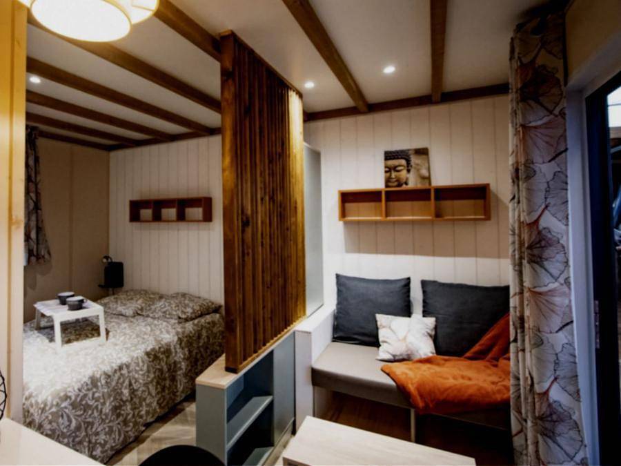 Camping Paradis La Marmotte - Chalet 2 personnes - 1 Confort in Mérens-les-Vals, Pyrénées