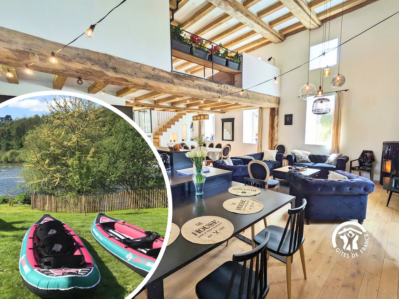 Grand Moulin jusqu'à 12 pers avec jeux, paddle et barque in Entrammes, Mayenne