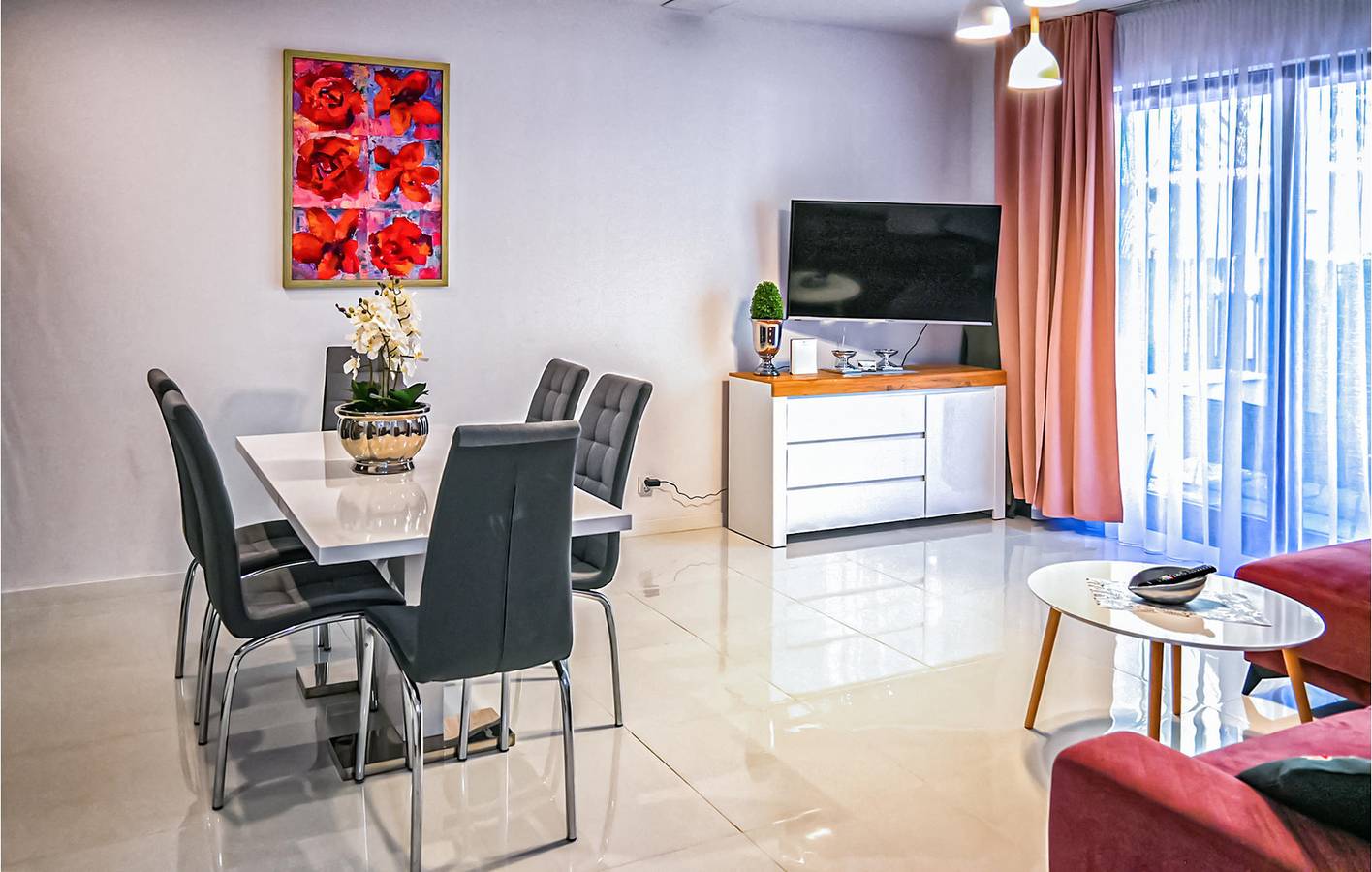 Cały apartament wypoczynkowy, Apartament wakacyjny dla 4 osób z taras in Łukęcin, Morze Bałtyckie