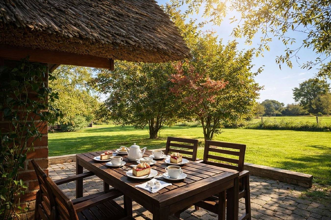 Romantisches Cottage unter Reet inmitten der Natur in Behrensdorf, Südliche Ostseeküste