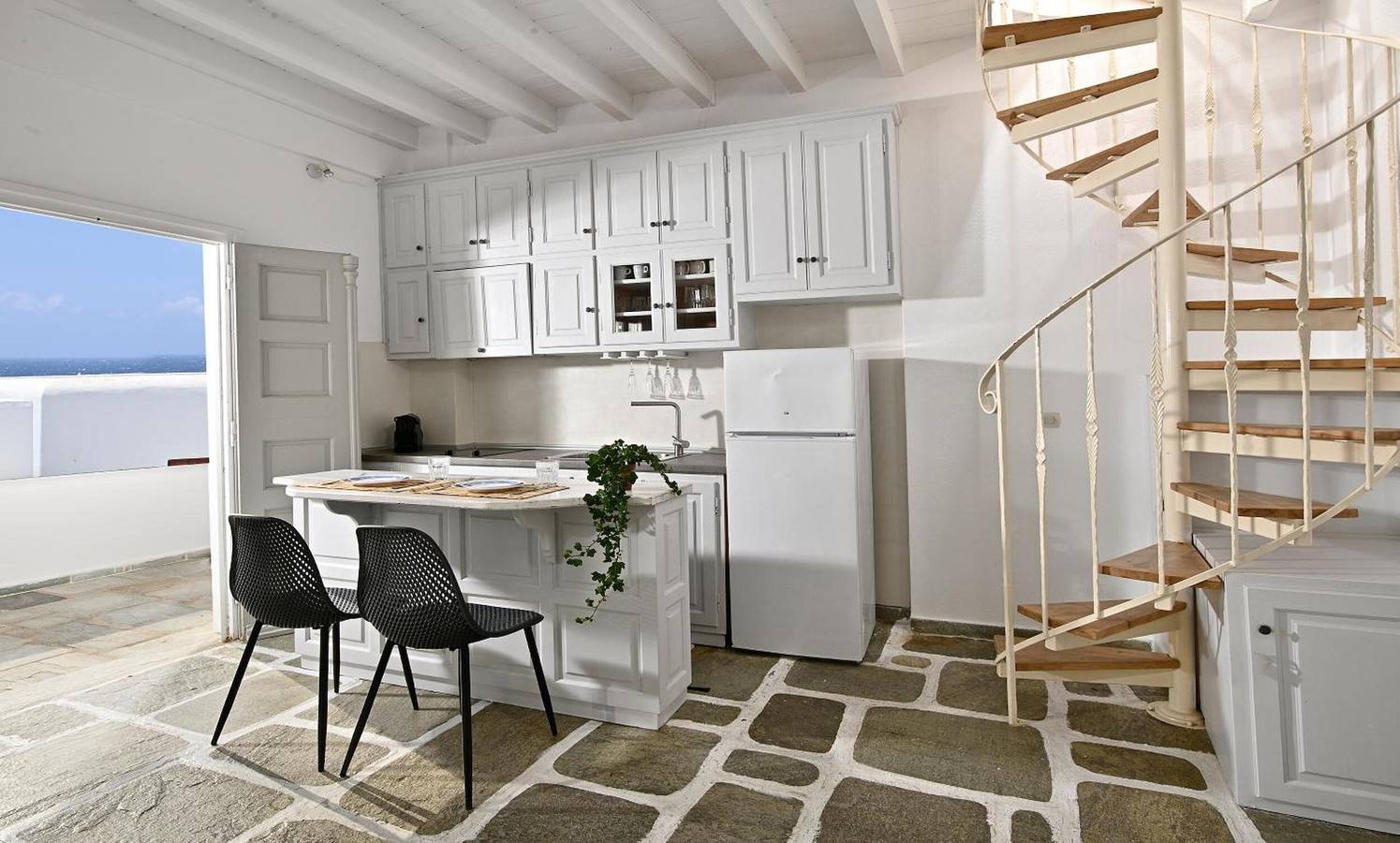 Apartamento entero, Apartamento 'Casa D'irene Mykonian Residence' con vistas al mar, Wi-Fi y aire acondicionado in Mykonos
