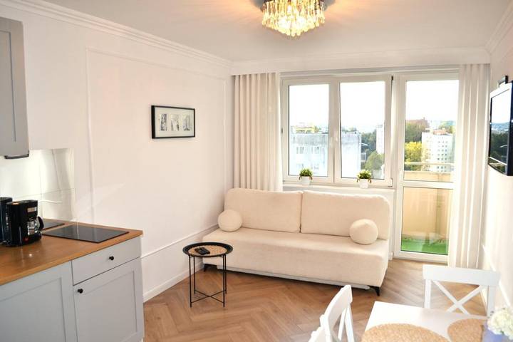 Apartament wakacyjny dla 4 osób, z balkon i widok w Kamienna Góra