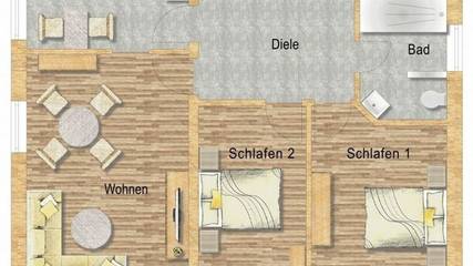 Ferienwohnung für 4 Personen, mit Balkon und Ausblick in Loreley