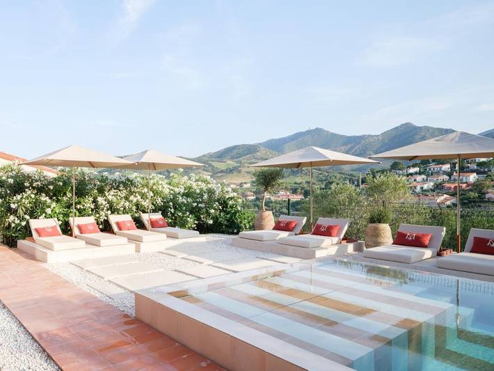 Hôtel pour 2 personnes, avec Terrasse et Jardin ainsi que Piscine et Sauna