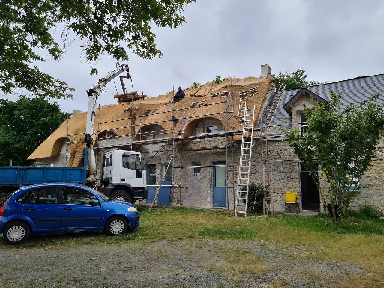 Chambre d’hôtes Jaune Campagnarde avec terrasse et jardin partagés, Wi-Fi in Saint-Lyphard, Région de Saint-Nazaire