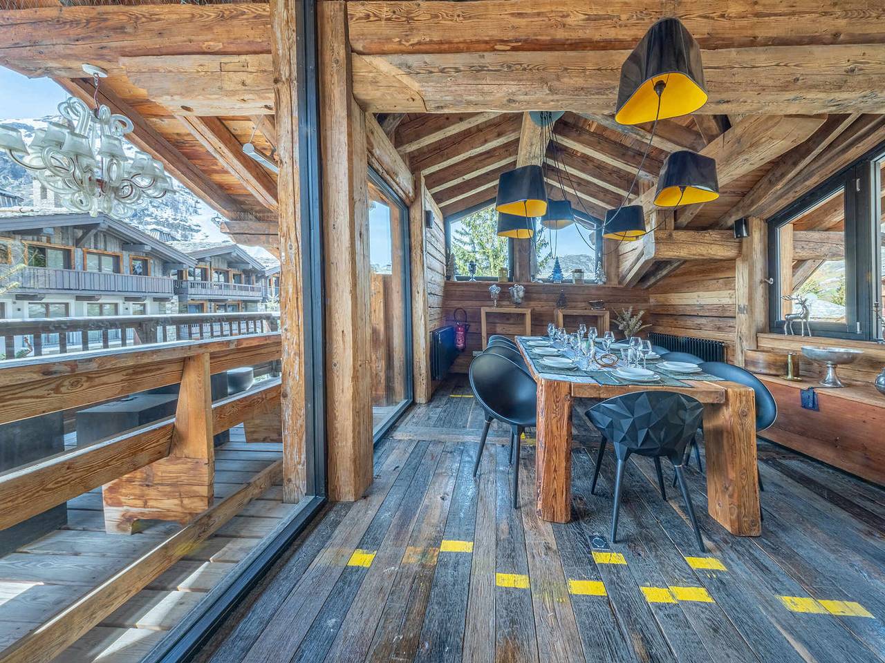 Luxuriöses Chalet in Val-d'Isère: Stilvolles Interieur, beheizter Pool, Hammam & atemberaubende Aussicht in Val-d'Isère, Nationalpark Vanoise