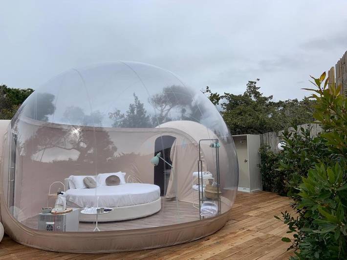Camping per 2 persone, con Idromassaggio e Terrazza nonché Giardino e Panorama a Marina di Bibbona