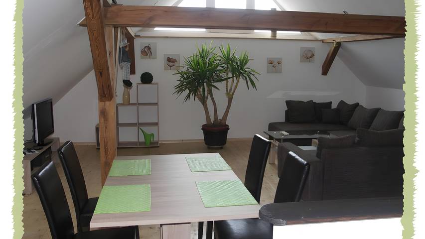 Ganze Wohnung, Apartment „Ferienapartment Zum Bernerhof“ mit privater Terrasse, Wlan und Klimaanlage in Lindenberg, Mecklenburgische Seenplatte