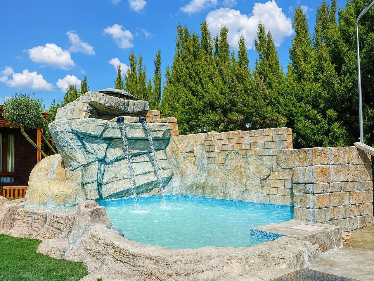 Casa Noray El Palmar- Piscina con chorros de agua in El Palmar (Andalucía), Vejer de la Frontera