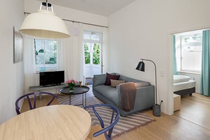 Appartamento intero, Appartamento per vacanze "Villa Seeblick Binz 01" con vista mare, balcone e Wi-Fi in Ostseebad Binz, Binz